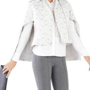 New Bcbgmaxazria JAMESON FLORAL LACE CAPE  sz L